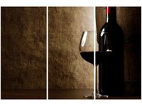OBRAZ RED WINE KIELISZEK BUTELKA