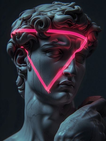 Plakat 75x100cm Neonowy Renesans zdjęcie 1