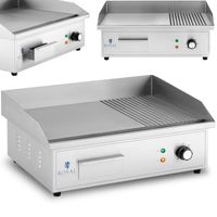 grill elektryczny płyta grillowa gładka ryflowana 548 x 350 mm 3000 w