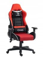 Fotel gamingowy Cobra Rebel CR200 do 130kg Tkanina Czerwono-Czarny