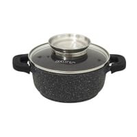 Garnek okrągły brytfanna ESELA 16 cm powłoka ceramiczna GREBLON non-stick indukcja silikonowe nakładki na uchwyty