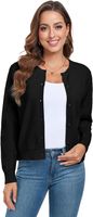 Kardigan Damski Rozpinany Sweter Miękki Elegancki Casual Czarny M