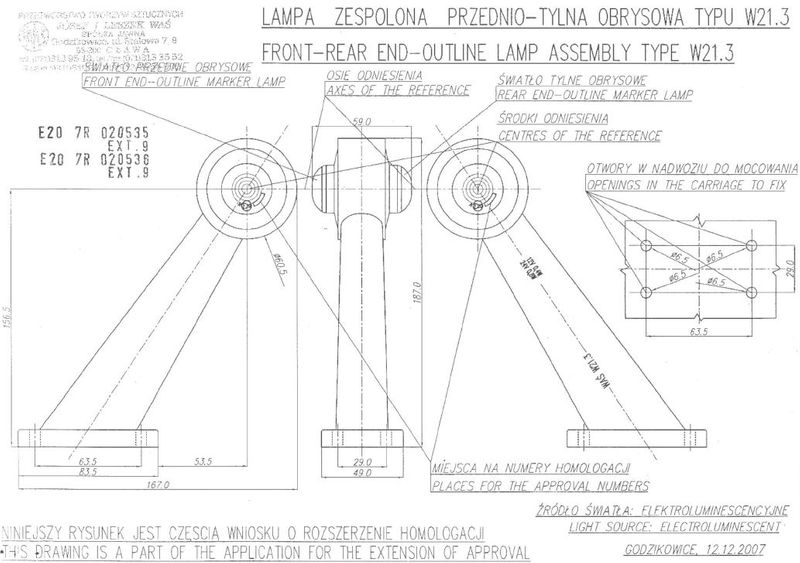 Lampa LED obrysowa przednio-tylna LEWA (136L) zdjęcie 6