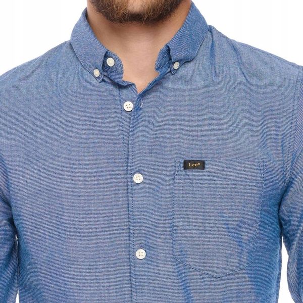 LEE SLIM BUTTON DOWN WASHED BLUE L66XDDLR xxl zdjęcie 2