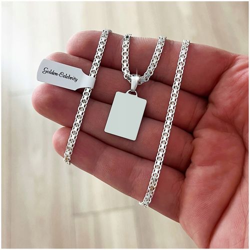 ŁAŃCUSZEK SREBRNY MĘSKI SREBRNY NASZYJNIK NIESMIERTELNIK SREBRNY Z GRAWEREM na Arena.pl