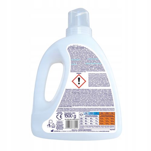 Clovin II Septon Liquid 1,5l dezynfekujący już w 40 stopniach na Arena.pl