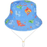 Niebieski Kapelusz Dziecięcy Z Regulacją Bawełniany Letni Kap-Mds-11
