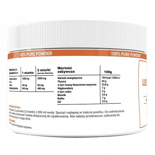 LECYTYNA SOJOWA 100% w proszku KONCENTRACJA STRES PAMIĘĆ Alto Pharma 250G na Arena.pl