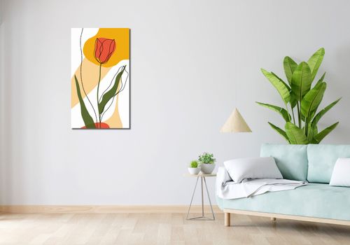 Obraz 50x90cm Przerysowany Tulipan na Arena.pl