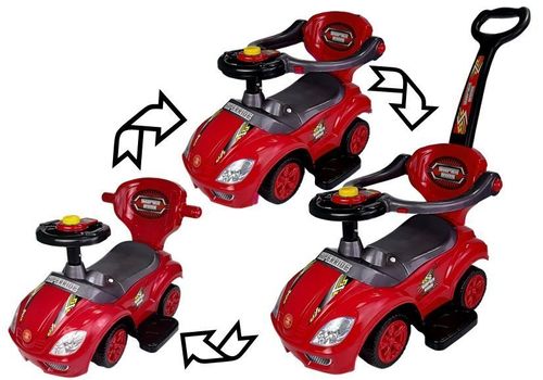 Jeździk z Pchaczem Mega Car 3w1 Czerwony na Arena.pl