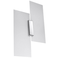 Kinkiet LAMPA ścienna SL.0197 szklana OPRAWA prostokąty chrom białe