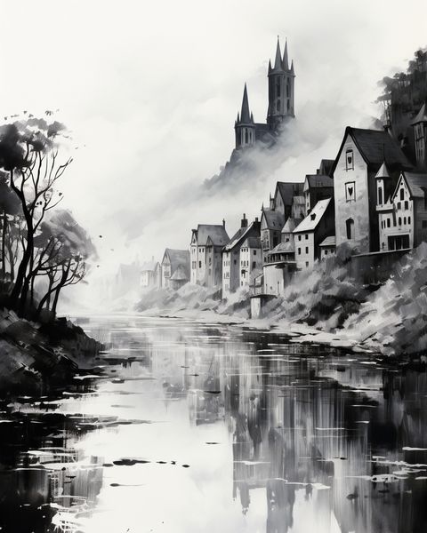 Plakat 40x50cm Mglisty Refleks zdjęcie 1