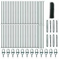 Ogrodzenie z słupkami Zielony 1 x 100 m Stal pokryta PCV