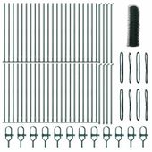 Ogrodzenie z słupkami Zielony 1 x 100 m Stal pokryta PCV