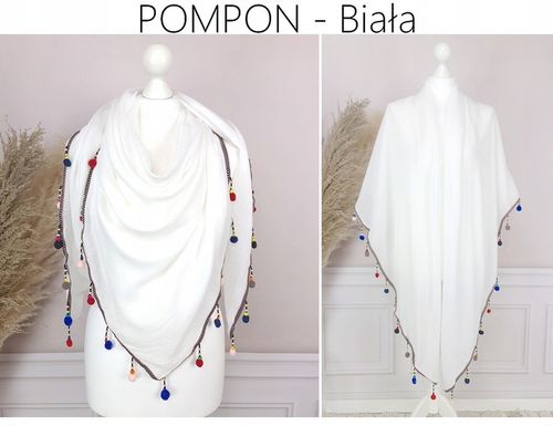 PAREO CHUSTA PLAŻOWA FRĘDZLE narzutka BOHO KOLORY na Arena.pl