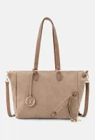 torebka shopper nobo duża jasno-brązowa ze skóry ekologicznej