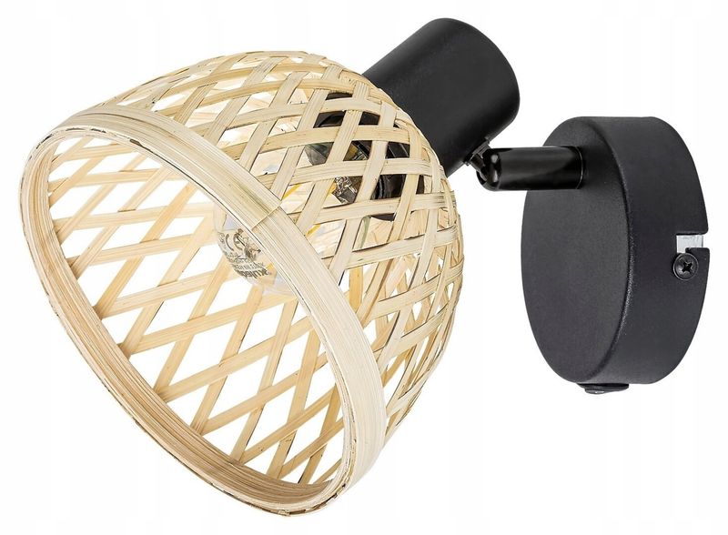 Lampa ścienna Rabalux Rattan reflektor E14 zdjęcie 1