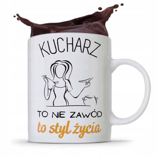 Kubek Prezent Dla Kucharza Nie Zawód To Styl Życia Z Nadrukiem Ze Zdjęciem zdjęcie 1