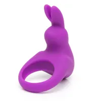 happy rabbit pierścień wibrujący purple 12 trybow silikonowy usb