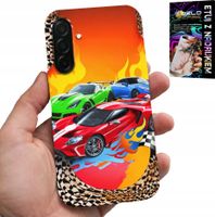 ETUI DO SAMSUNG GALAXY A36 5G - DLA DZIECI, SAMOCHODY WYŚCIGOWE + SZKŁO