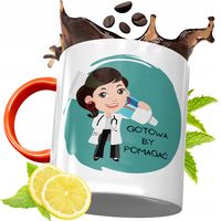 Kubek Pomarańczowy Dla Dentysty Prezent Z Nadrukiem Ze Zdjęciem