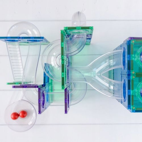 Magnetyczne klocki konstrukcyjne Connetix - kulodrom Ball Run Pack 92 el. na Arena.pl