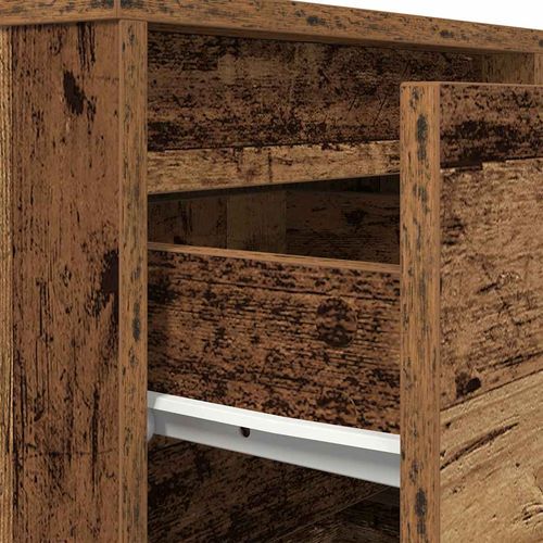 Szafka nocna z oświetleniem LED Stare drewno 38x34x65 cm na Arena.pl