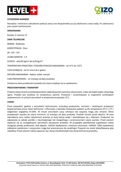 Grunt Głęboko Penetrujący Profi 1L Level+03 zdjęcie 4