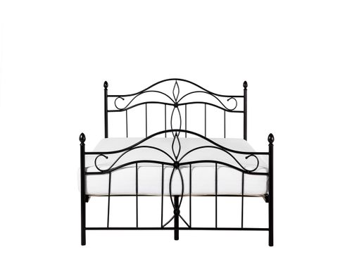 Łóżko metalowe 140 x 200 cm czarne ANTLIA na Arena.pl