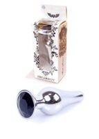 plug jewellery silver butt plug  black