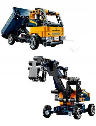 LEGO Technic wywrotka ciężarówka 2w1 klocki 42147 na Arena.pl