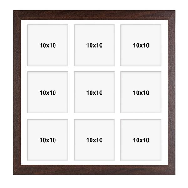 Ramka na 9 zdjęć Hekla 40x40x9 MDF galeria brązowy 1szt. zdjęcie 3