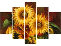 105CM 150CM OBRAZ 5 ELEM KUNSZTOWNY BUKIET DRUK