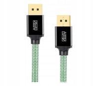 Silver Monkey X Kabel DisplayPort 2.0 Ultra w oplocie 1.5m zielony SMXA013