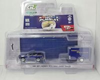 GREENLIGHT 2001 JEEP CHEROKEE with Small Cargo Trailer New York Police 1:64