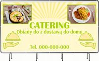 BANER REKLAMOWY 100x50cm projekt w cenie różne wzory CATERING OBIADY