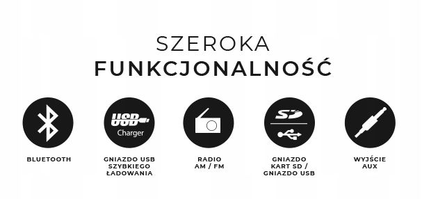 Radio samochodowe Bluetooth USB SD 1DIN Pilot zdjęcie 6