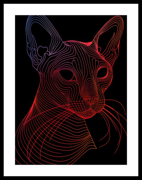 Plakat 30x40cm Cyfrowa Kocica zdjęcie 3