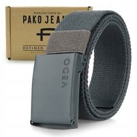 Pasek męski parciany szary VEDO wysoka jakość