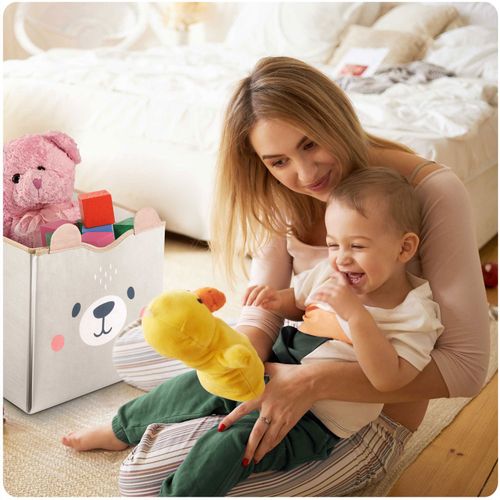 Pojemnik na zabawki i mata NK-408 Nukido - szary na Arena.pl