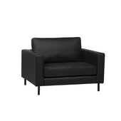 Fotel skórzany czarny SAVALEN