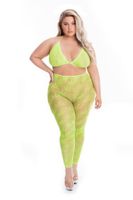 all about leaf bra set grn, plus size