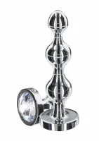 toyjoy diamond star beads small aluminiowy korek z kryształem srebrny