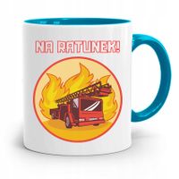 Kubek Błękitny Dla Strażaka Na Ratunek Z Nadrukiem Ze Zdjęciem