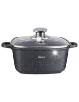 GARNEK MARMUROWY 5,5L 26 cm z pokrywką indukcja