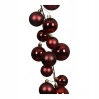 Girlanda 180 cm Łańcuch Choinkowy Dekoracyjny z Czerwonych Bombek do 10 cm