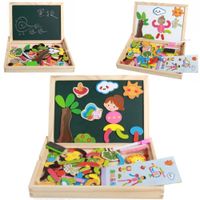 LT279 LANDTOYS DREWNIANA TABLICA MAGNETYCZNA WIELOFUNKCYJNA Z MAGNESAMI KREDOWA