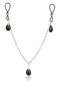 nonpierce nipple chain jewelry black