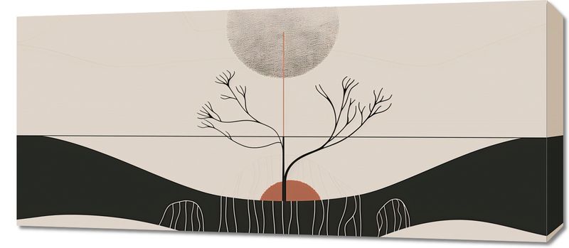 Obraz 90x40cm Zimowy Księżyc zdjęcie 1