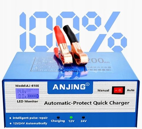 PROSTOWNIK SAMOCHODOWY DO AKUMULATORÓW 12V 24V 12A na Arena.pl